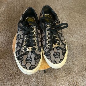 Michael Kors leather accent sneakers MK print